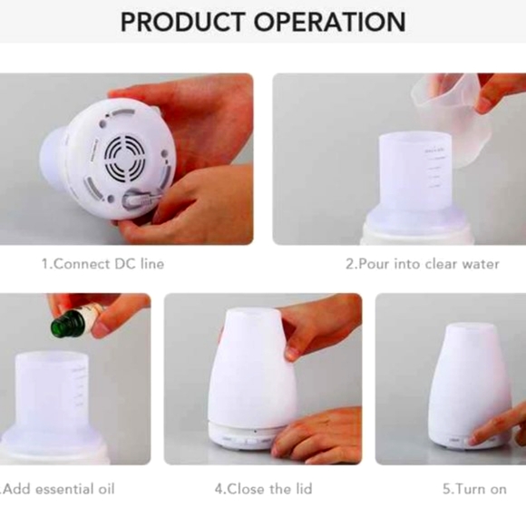 7 Color LED Changing Lights Essential Oil Diffuser - Picture 3 of 6